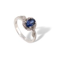 Anillo Mirco Visconti Mujer in Oro blanco Zaffiro 1.13 Ct LF372/Z - LF372/Z